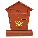Cutie poștală NESTOR, 370x100x440 mm, maro