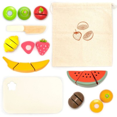 Set de joaca din lemn Fructe de feliat 23 piese UMU Toys foto