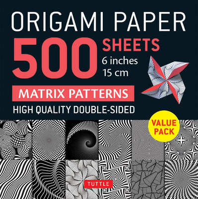 Origami Paper 500 Sheets Matrix Patterns 6 (15 CM): Tuttle Origami Paper: Double-Sided Origami Sheets Printed with 12 Different Designs (Instructions foto