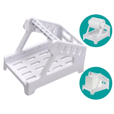 Suport etichete 4x6 pentru imprimantă termică &amp;ndash; pentru role și etichete fanfold, 2 &amp;icirc;n 1, desktop foto