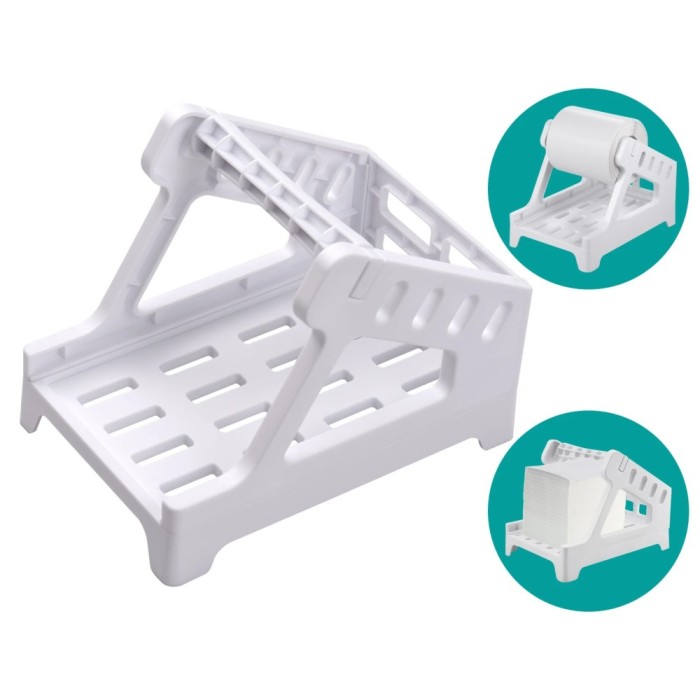 Suport etichete 4x6 pentru imprimantă termică &ndash; pentru role și etichete fanfold, 2 &icirc;n 1, desktop