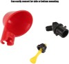 Set 10 dozatoare automate pentru pui/pasari, Sunmostar, ABS, 7x3.5x5 cm, Rosu