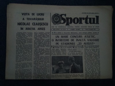 ZIARUL SPORTUL 13 AUGUST 1982 foto