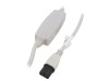Cablu Alimentare IEC C13 Mamă 2m Alb 10A 250V