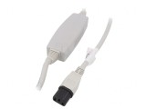Cablu Alimentare IEC C13 Mamă 2m Alb 10A 250V