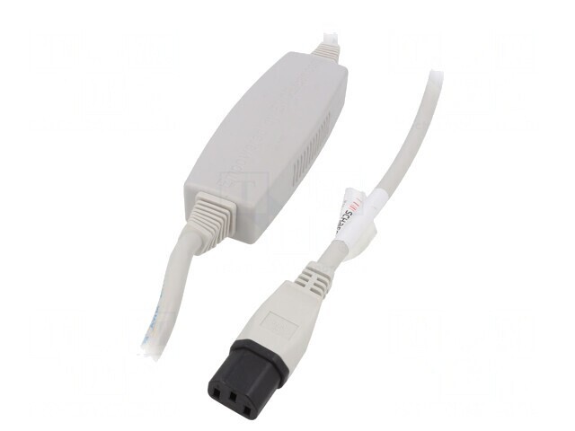 Cablu Alimentare IEC C13 Mamă 2m Alb 10A 250V