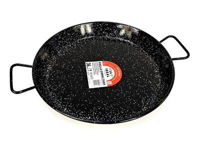 Tigaie din otel emailat vitrificat, paella valenciana fructe de mare, diametru 36 cm, 7 portii, 2 manere, Garcima, GRC20236 foto