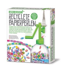 Set educativ, Margele din hartie reciclata, Green Creativity, 4M, + 5 ani