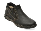 Ghete RIEKER negre, B0392, din piele naturala