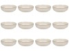 Set farfurii 12 piese, ceramica, bej, diametru 20 cm, stil Nordic