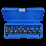 Set chei tubulare impact 1/2 inch, M5-M18, 8 piese, Cr-Mo