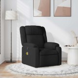 VidaXL Fotoliu de masaj rabatabil, negru, material textil