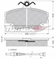 Set placute frana fata Renault - 19 , Clio 1 , Clio 2 , Megane 1 , Twingo - SPF65790 foto