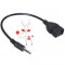 Adaptor cablu AUX jack tip mama USB la jack audio tata 3.5mm