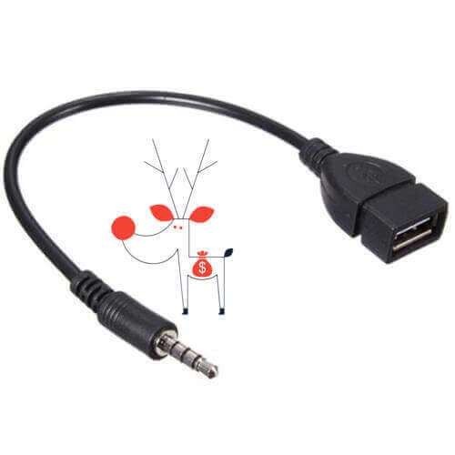 Mini cablu adaptor AUX de la jack tip mama USB la jack audio tata, de 3.5mm Mini cablu adaptor AUX de la jack tip mama USB la jack audio tata, de 3.5mm