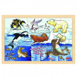 Puzzle Viata polara Goki, 24 piese, lemn