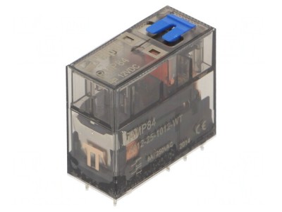 Releu Electromagnetic DPDT 12VDC 8A 250VAC PCB foto