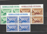 Gibraltar 1979-Europa CEPT,serie de 3 val.,bloc 4,manseta ,Stampilate,Mi.392-394, Organizatii internationale, Stampilat