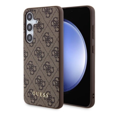 Husa pentru Samsung Galaxy S24 Plus - Guess Hardcase 4G Metal Gold Logo (GUHCS24MG4GFBR) - Brown foto
