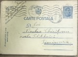 CP03 &bull; Carte postala veche Romania circulata Constanta 1930 catre Politehnica Timisoara, stampila mecanica valuri timbru 4 Lei