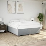 Gossi cadru de pat fara saltea, gri deschis, 180x200 cm, textil