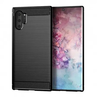 Husa Samsung Galaxy Note 10 Plus Carbon Negru Techsuit foto