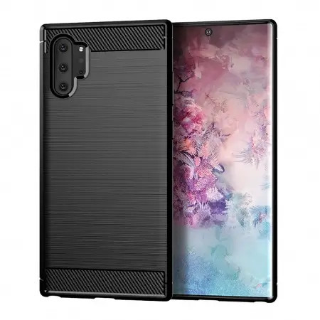 Husa Samsung Galaxy Note 10 Plus Carbon Negru Techsuit