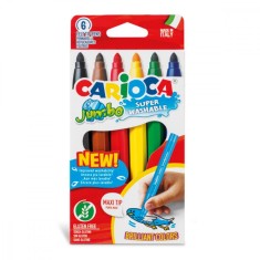 Set 6 carioci super lavabile, Carioca, Jumbo