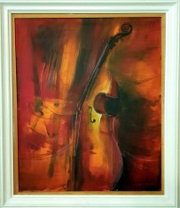 VASILE LEONDAR- PICTOR ,ARTIST IESEAN-VIOLONCEL-ULEI PE PANZA foto