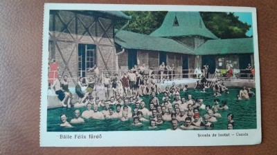Carte postala, Baile Felix Scoala de Innot, 1928 foto