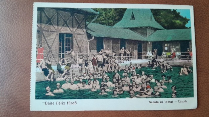 Carte postala, Baile Felix Scoala de Innot, 1928
