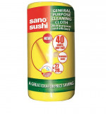 Lavete uscate, in rola, 40 buc/set, 27x37cm, Sano Sushi Cloth Yellow