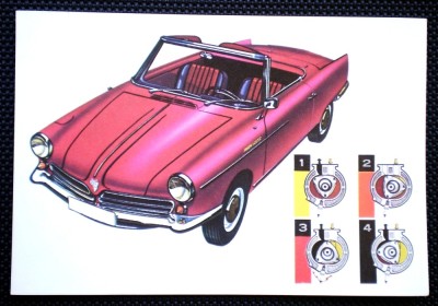 P.394 RECLAMA AUTO CIOCOLATA JAQUES LE MONDE DES AUTOS 1966 N.S.U. SPIDER foto
