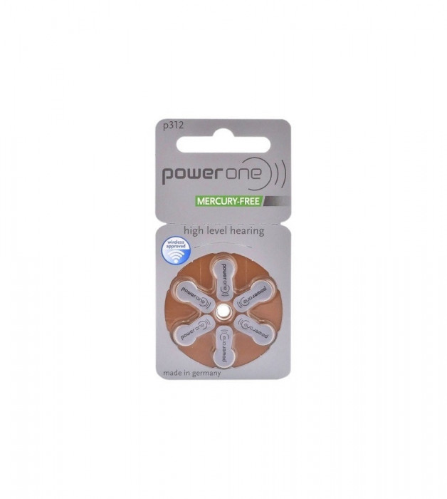 Power One by Varta 312 / PR312 / PR41 baterii aparate auditive-Conținutul pachetului 1x Blister