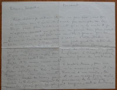 Scrisoare expediata de Cella Delavrancea, 4 foto