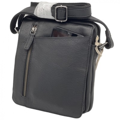 Borseta de Umar Neagra Din Piele Nappa, Brand HUNTER, 17,5x20x6cm foto