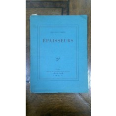 Leon Paul Fargue, Epaisseurs, Paris 1928, Exempar H.C.