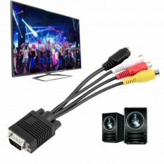 Convertor VGA la S-Video si 3 RCA mama foto