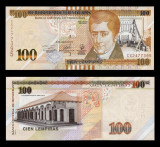HONDURAS █ bancnota █ 100 Lempiras █ 2019 █ P-102d █ UNC █ necirculata