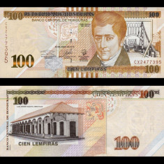 HONDURAS █ bancnota █ 100 Lempiras █ 2019 █ P-102d █ UNC █ necirculata