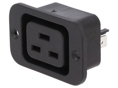 Conector Alimentare AC Soclu Mamă 16A IEC C19 foto