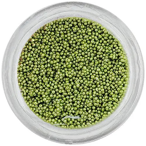 Perle decorative - verde deschis, 0,5mm