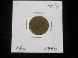 C10 140 - Moneda foarte veche - Romania - 1 leu 1940