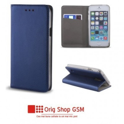 Husa Flip Carte Smart Samsung G985 Galaxy S20 Plus Blue foto