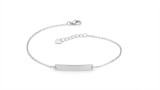 Cumpara ieftin Bratara din Argint 925 cu Placuta pentru Gravat Minimal Bar, 17 cm + 3 cm,
