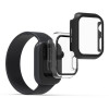 Set 2 Huse pentru Apple Watch 7 (41mm), Kwmobile, Sticla securizata, Negru/Transparent, 56540.01