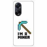 Husa compatibila cu Oppo A98 5G Silicon Gel Tpu Model Minecraft Miner