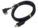 Cablu DisplayPort Goobay 90&deg; st&acirc;nga/dreapta, mufă DisplayPort de &icirc;naltă calitate