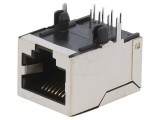 Soclu RJ45 Cat 5 Ecranat 8p8c THT &icirc;n Unghi, ENCITECH