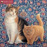 Ivory Cats by Lesley Anne Ivory Wall Calendar 2024 (Art Calendar)